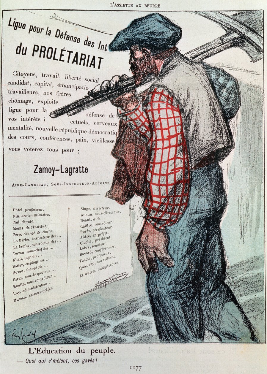 人民教育，来自&39;L&39;Assiette au Beurre&39;，1903年出版 作者 尤金·卡德尔（Eugene Cadel）