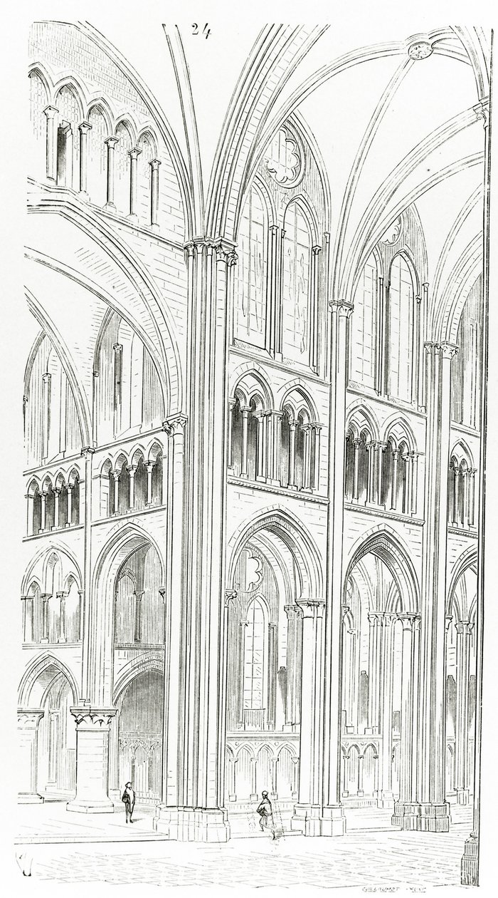 Cluny大教堂内部 作者 Eugene Emmanuel Viollet le Duc