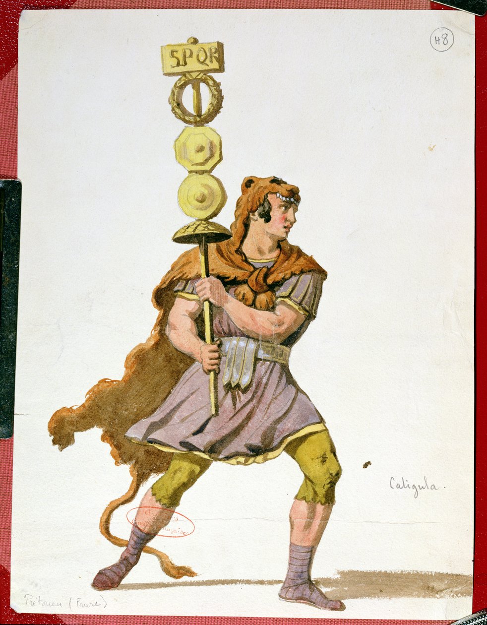 Praetorian，服装设计，由Alexandre Dumas（1802-70）于1837年12月在Comedie Francaise首次制作&39;Caligula&39; 作者 皮埃尔·弗朗索瓦·欧仁·吉罗