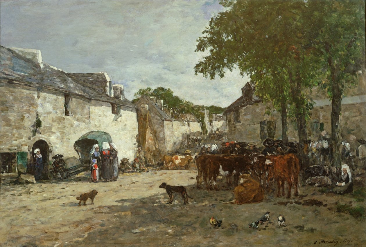 达拉斯的动物市场，1869年 作者 尤金·路易斯·布丁