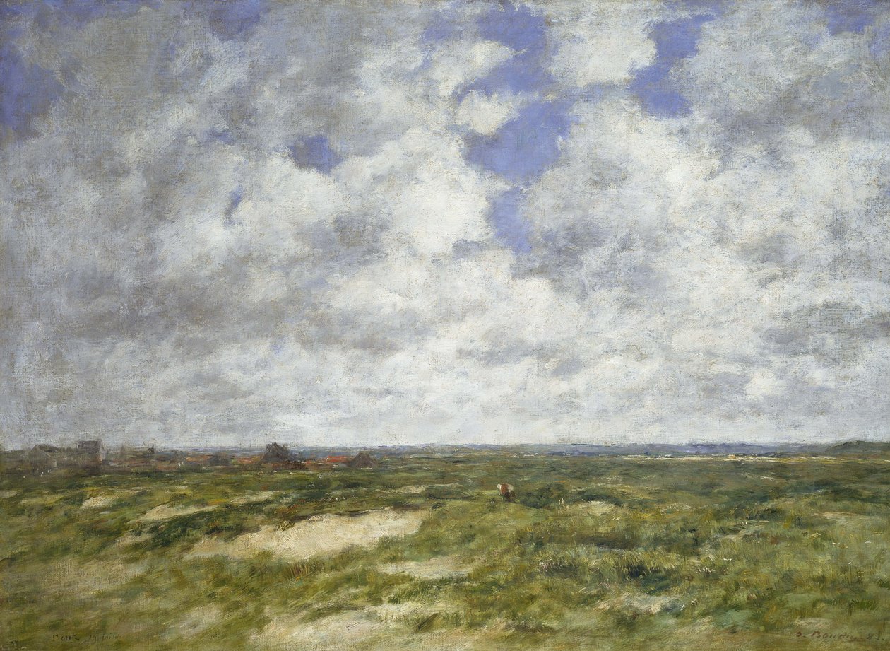 Berck，多云景观，1882年 作者 尤金·路易斯·布丁