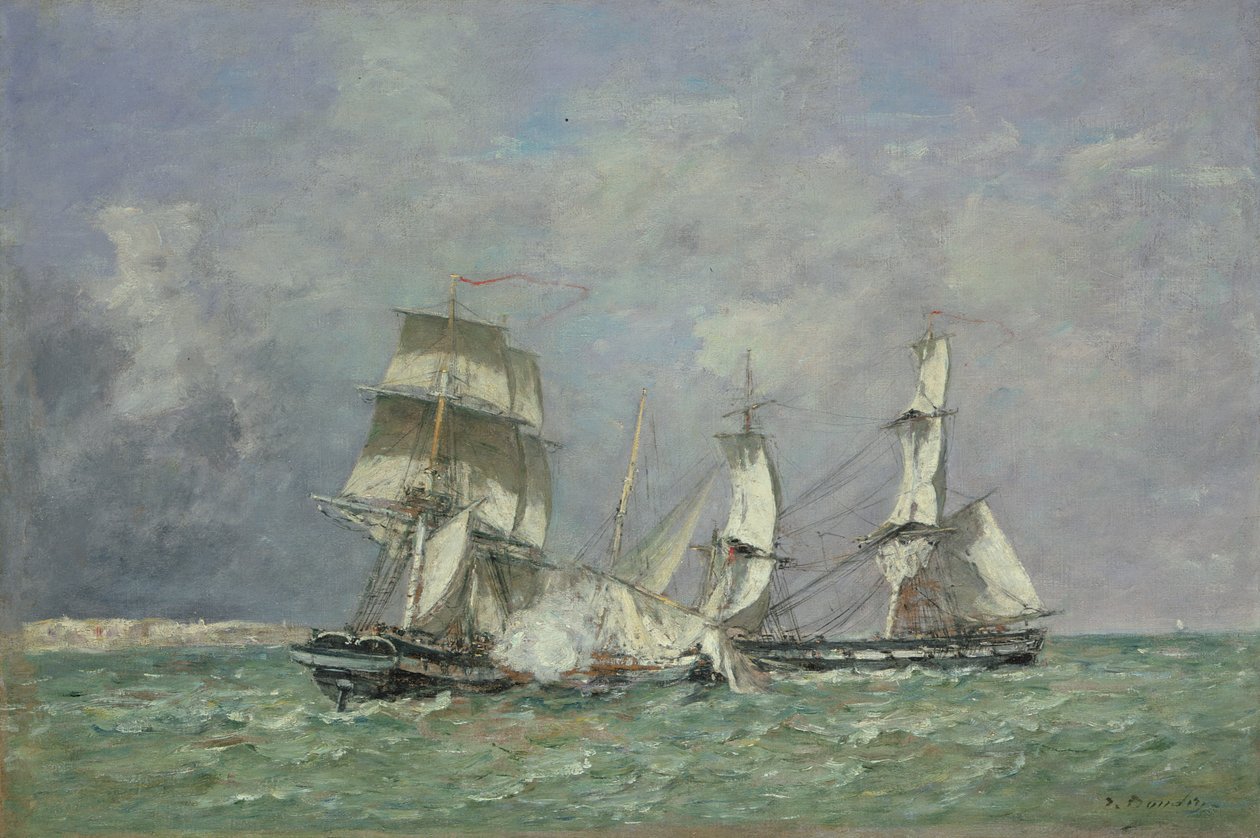 1878年“Petit Rodeur”的捕获 作者 尤金·路易斯·布丁