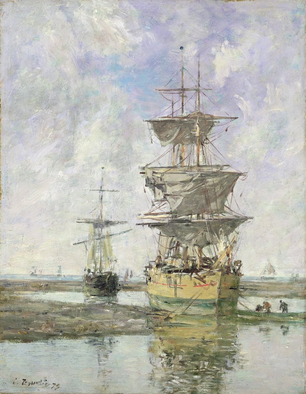 大船，1879年 作者 尤金·路易斯·布丁