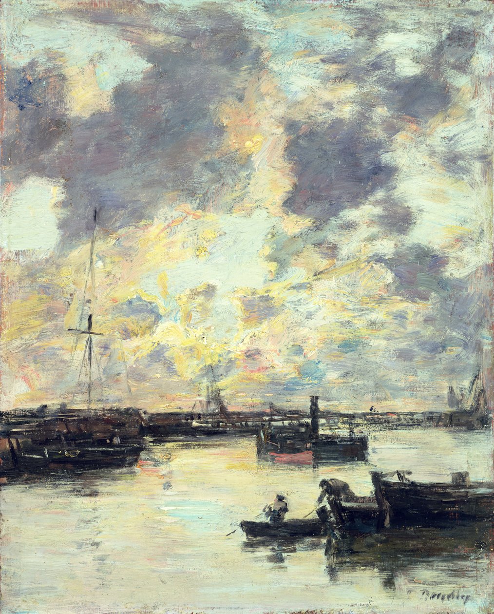 港口，c.1895 作者 尤金·路易斯·布丁