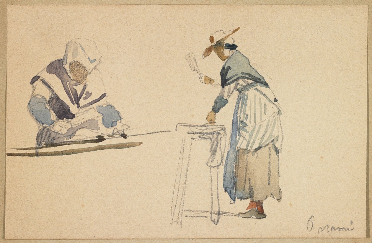 两个Washerwomen 作者 尤金·路易斯·布丁