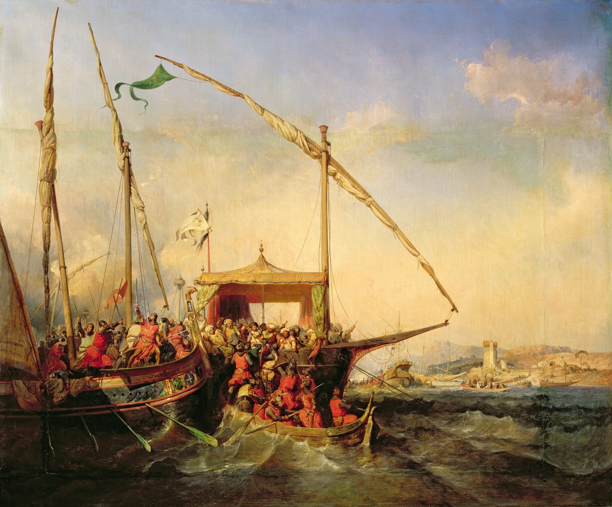 1842年，Imbre海军战役，1842年 作者 尤金·莫德斯特（Eugene Modeste）Edmond Lepoittevin