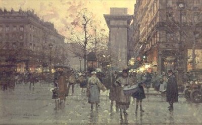La Porte St. Denis, 巴黎 作者 尤金·加利安·拉卢埃