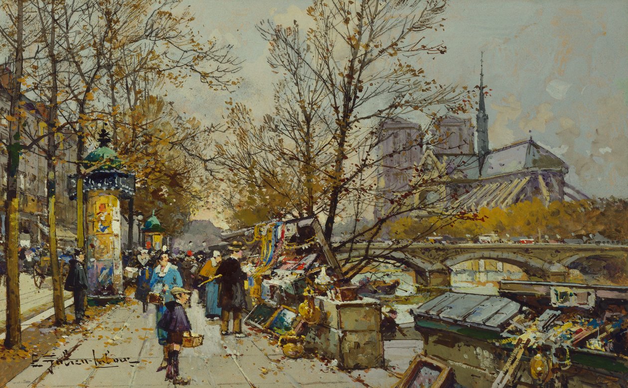 巴黎Rive Gauche，《 Notre Dame Beyond》（卡片上的车身颜色） 作者 尤金·加利安·拉卢埃