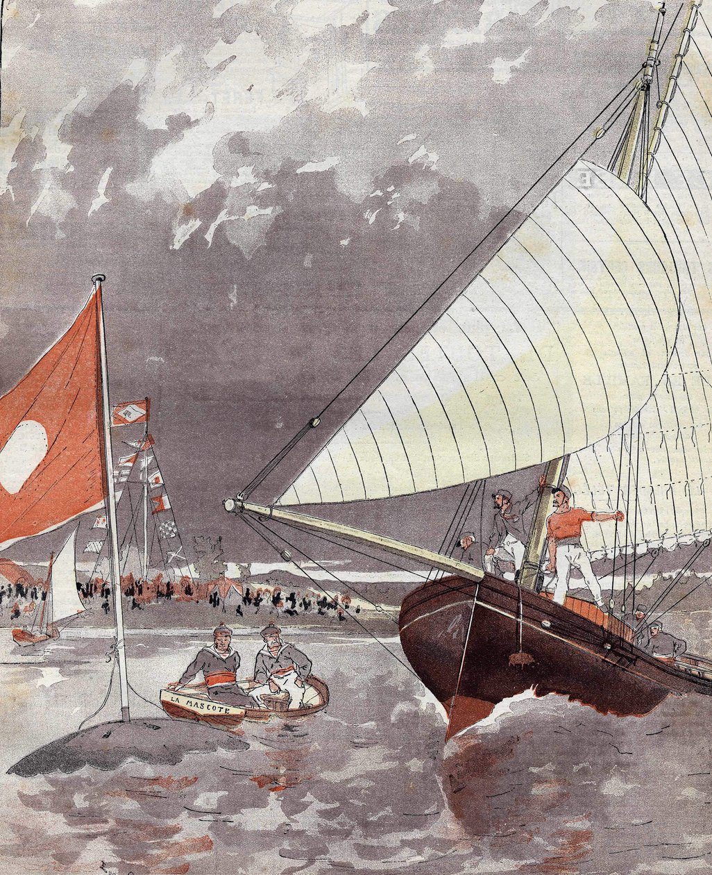 Regates at Le Havre in 1892, based on Mr. Courboin