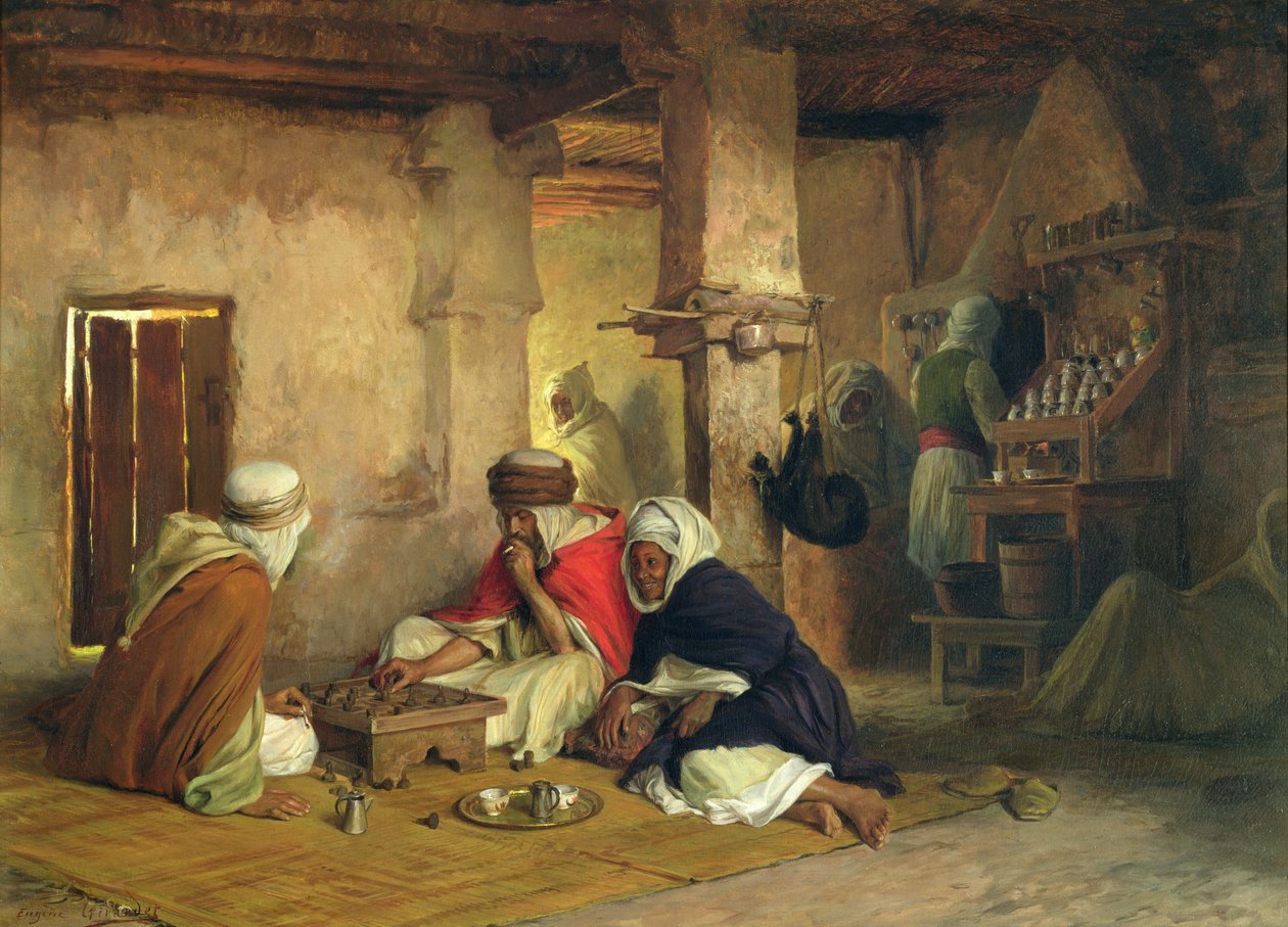 摩洛哥咖啡馆，c.1874 作者 尤金·亚历克西斯·吉拉德（Eugene Alexis Girardet）