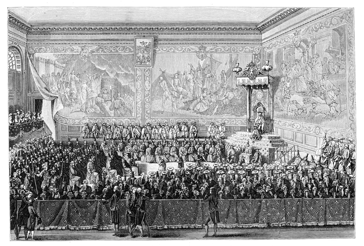 国会会议，1776年，凡尔赛，1885年。 作者 尤金·亚历克西斯·吉拉德（Eugene Alexis Girardet）