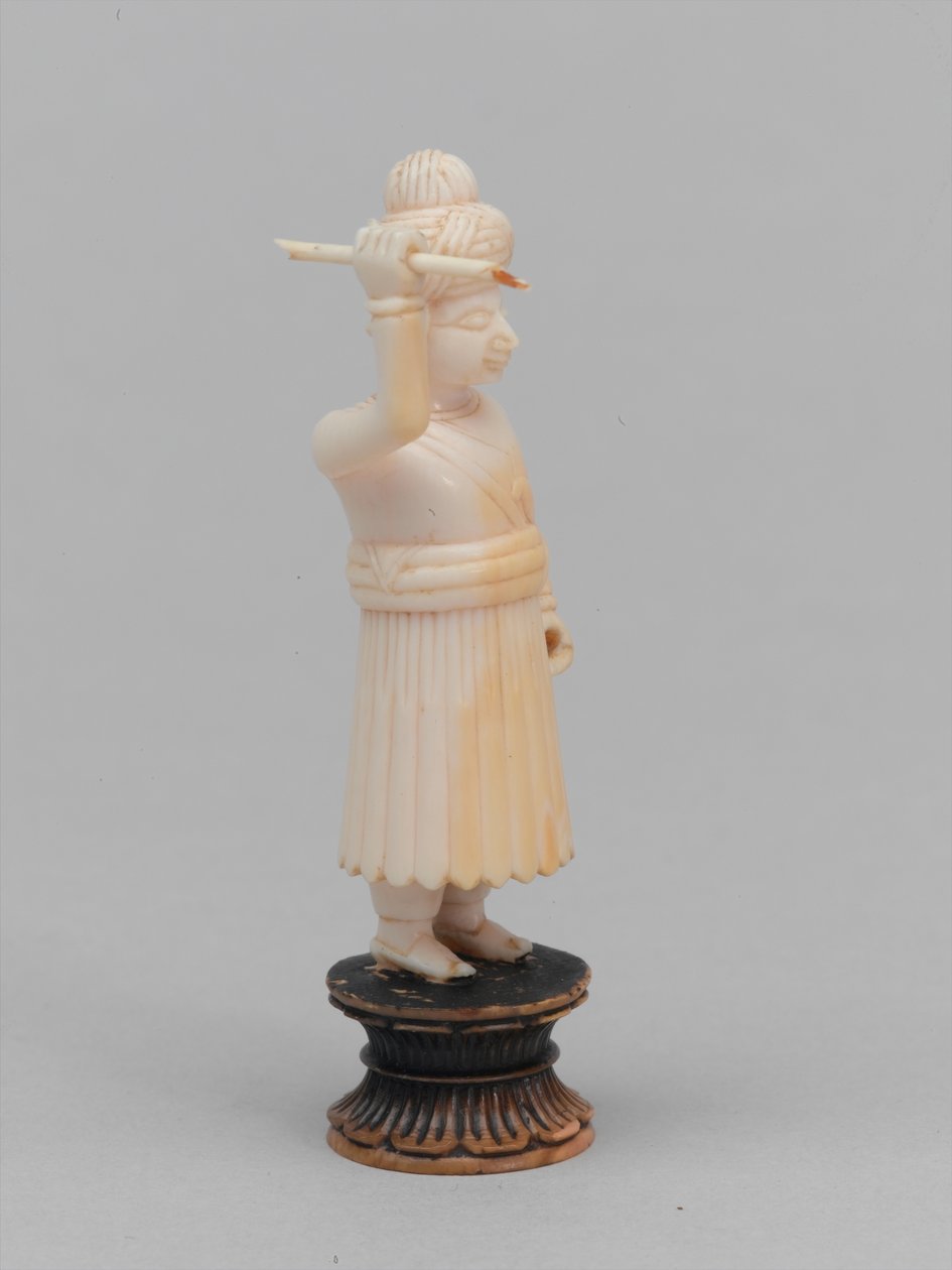 Black pawn, chess piece, India 作者 尤金·安东尼·塞缪尔·拉维耶