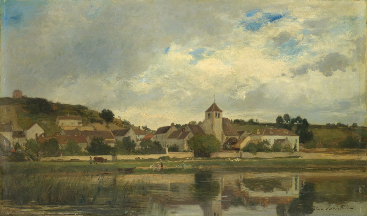 La Celle-sous-Moret村。 作者 尤金·安东尼·塞缪尔·拉维耶