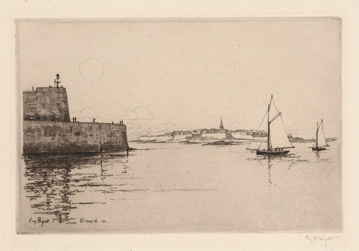 从迪纳看圣马洛（Saint-Malo vu de Dinard） 作者 尤金·贝约特