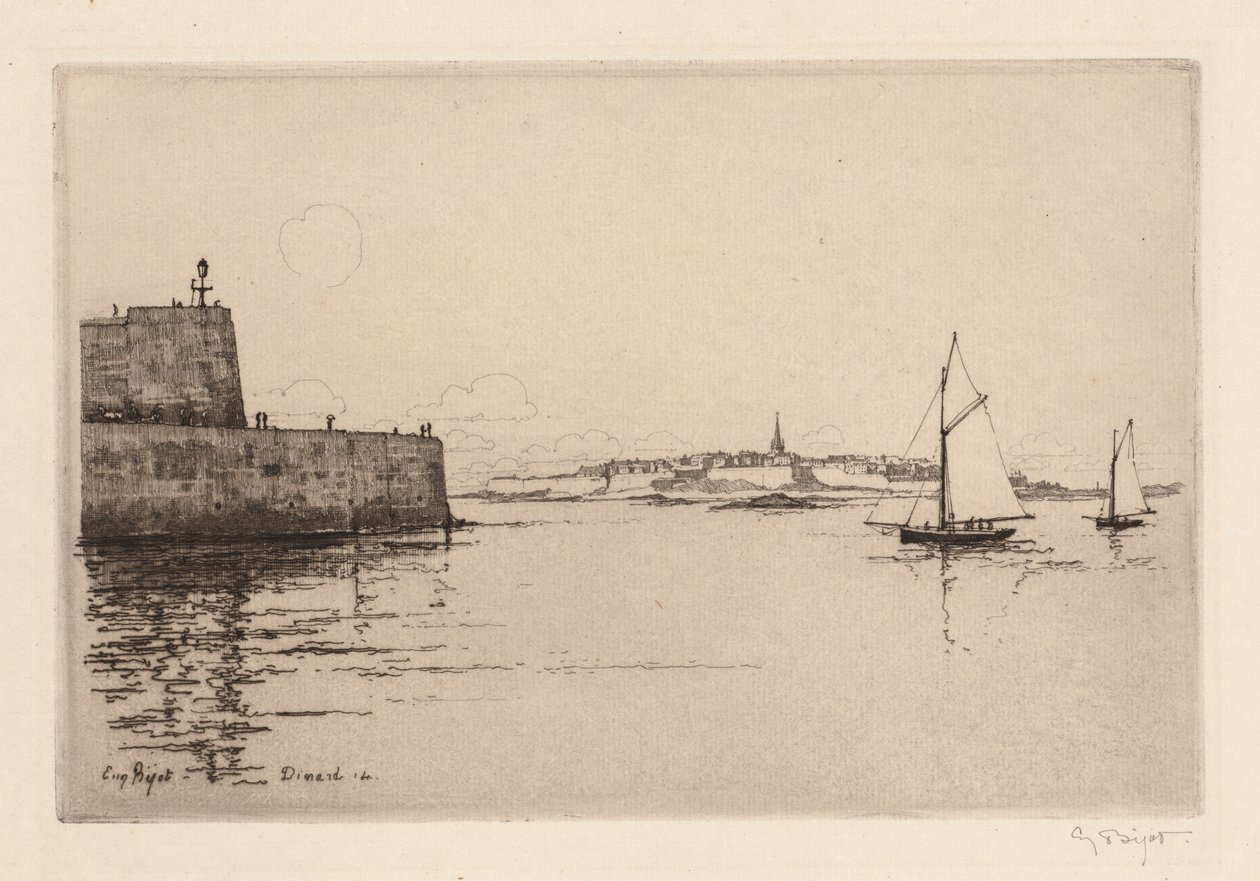 从迪纳尔（Dinard）看的圣马洛（Saint-Malo）从迪纳尔（Dinard）看的圣马洛，1914年。 作者 尤金·贝约特