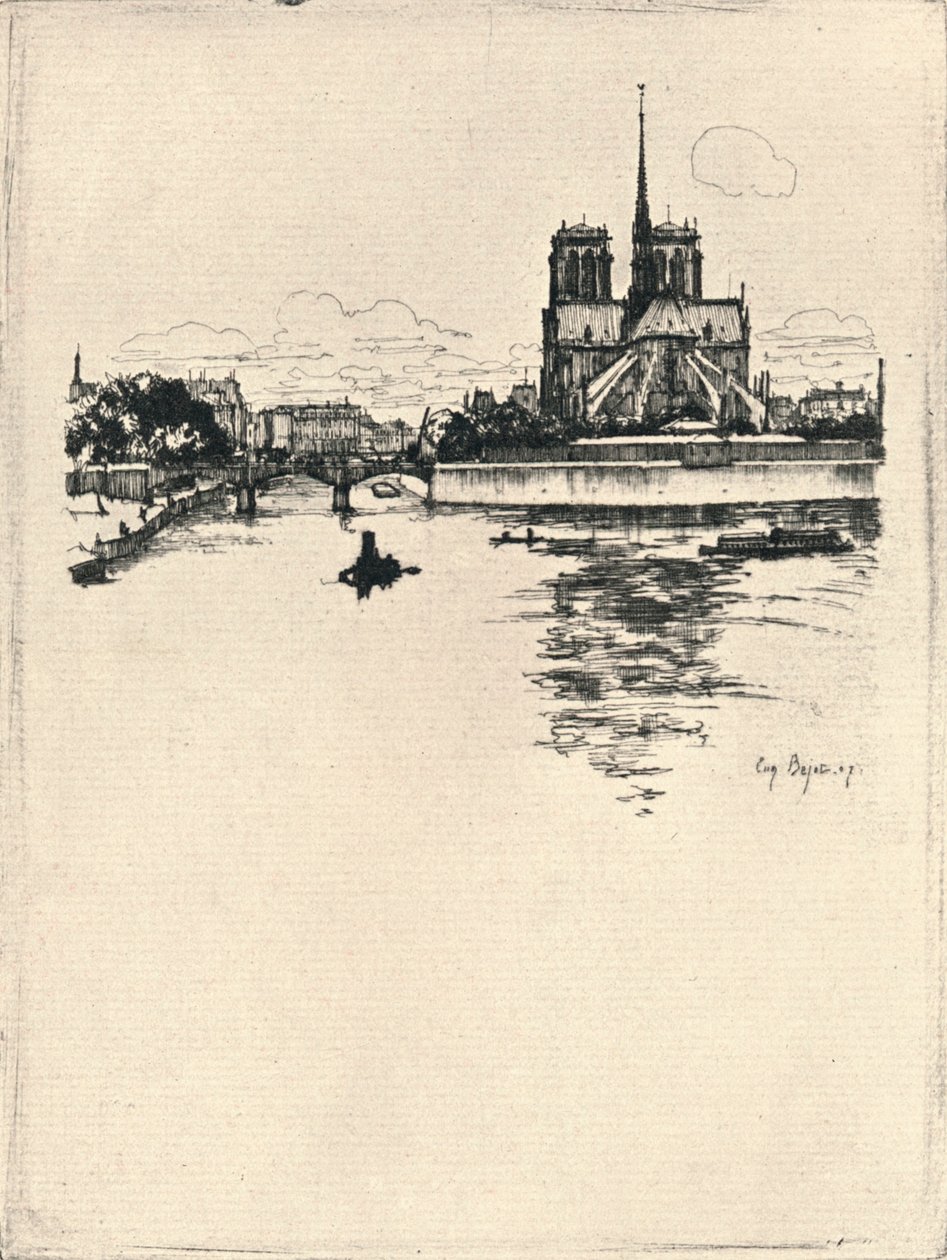 巴黎圣母院后殿，1915年 作者 尤金·贝约特