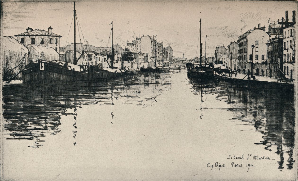 圣马丁运河，1915年 作者 尤金·贝约特
