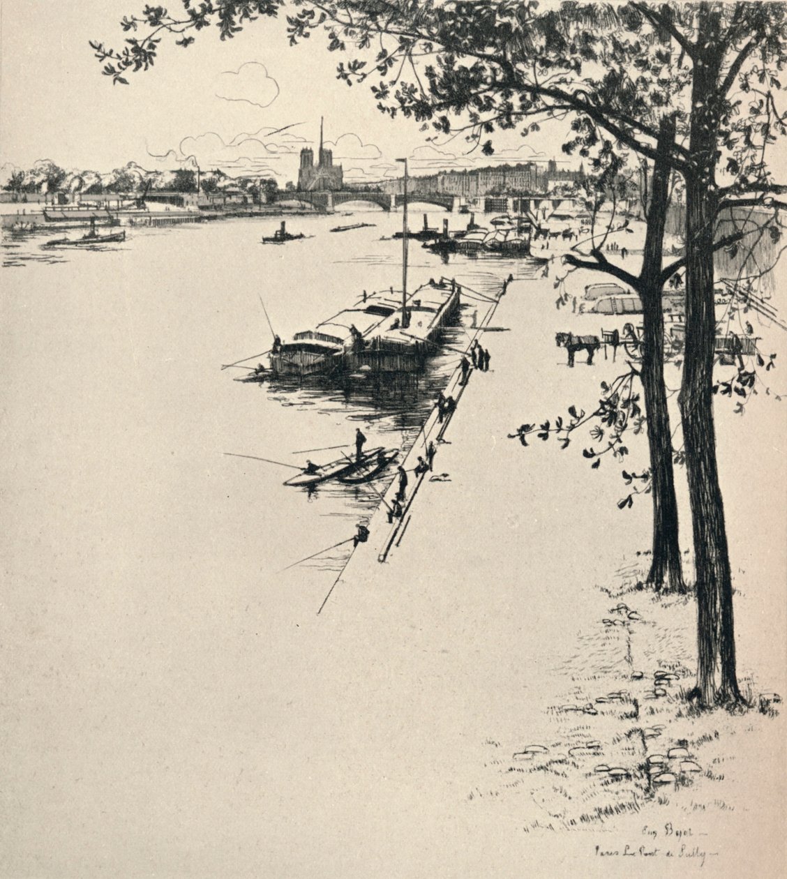 苏莱桥（Pont de Sully），1915年 作者 尤金·贝约特