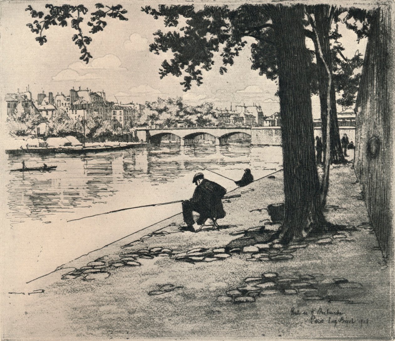 Pont de lArcheveche，1915年 作者 尤金·贝约特
