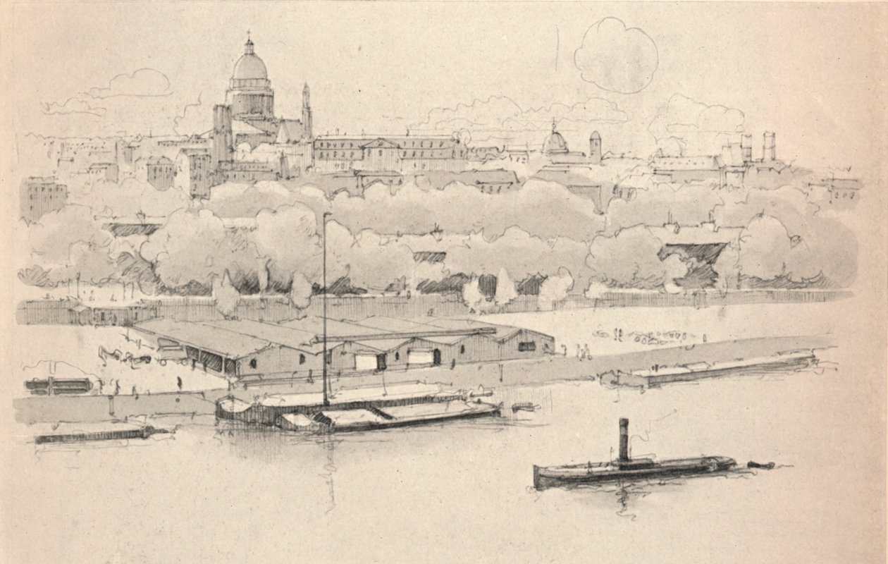 奎伊圣伯纳德（Quai St Bernard），1915年 作者 尤金·贝约特
