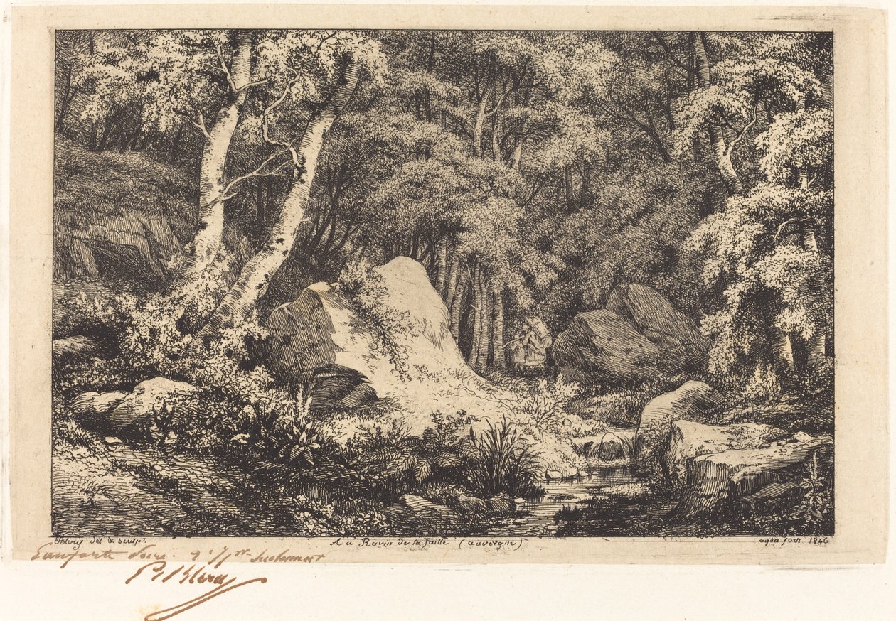 Au ravin de la faille, Auvergne (奥弗涅的峡谷) 作者 尤金·布莱