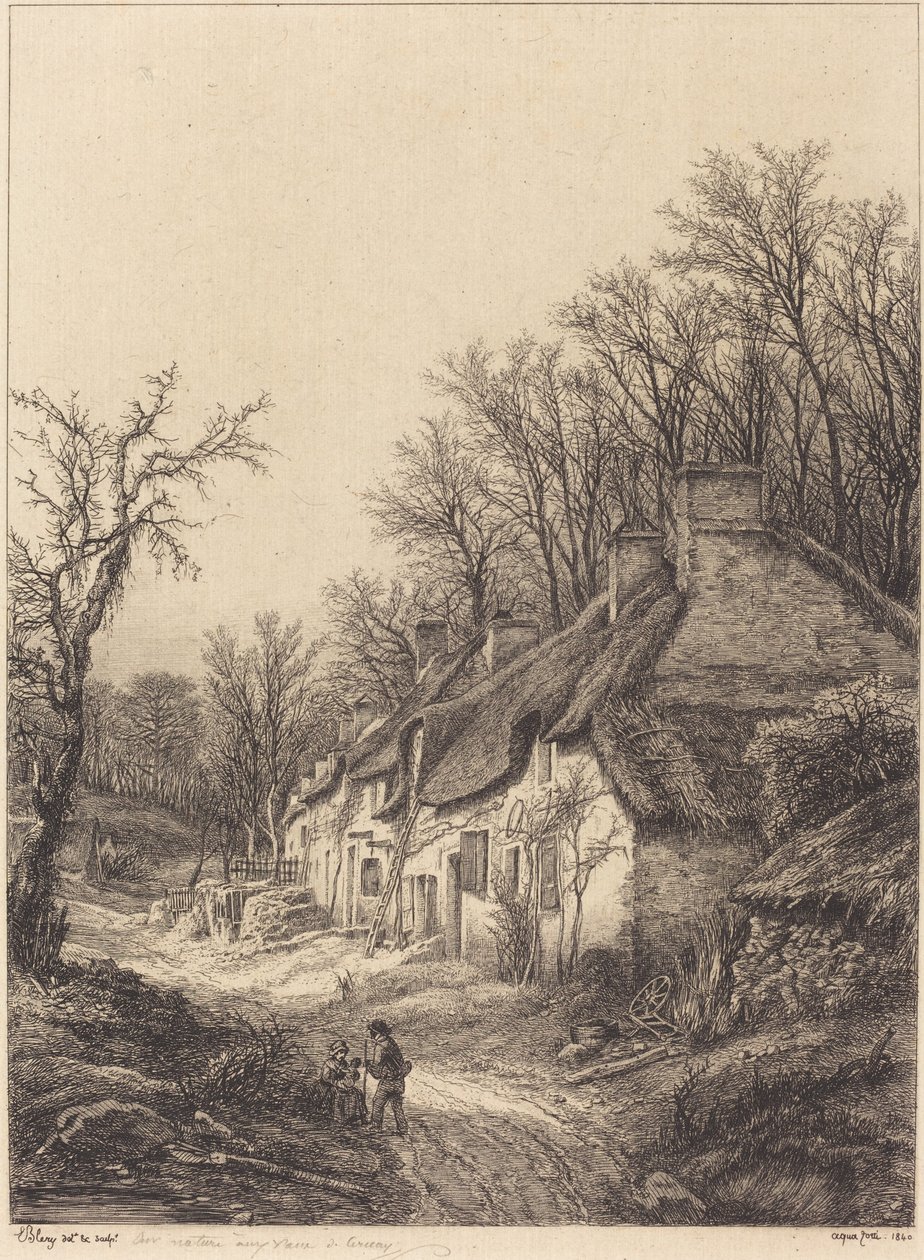 冬天的小屋，1840年。 作者 尤金·布莱