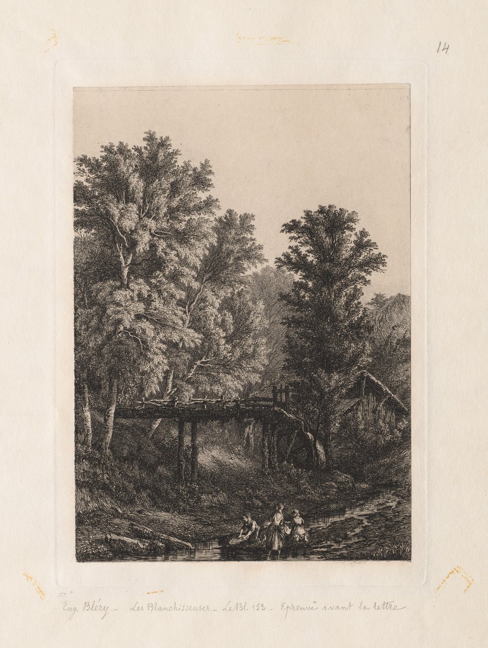 洗衣房，1838年。 作者 尤金·布莱