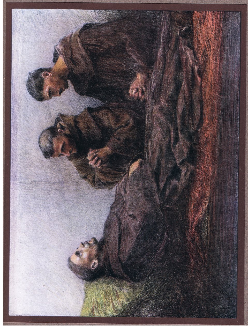 1919年，圣弗朗西斯在阿西西的主教宫生病 作者 尤金·伯恩（Eugene Burnand）