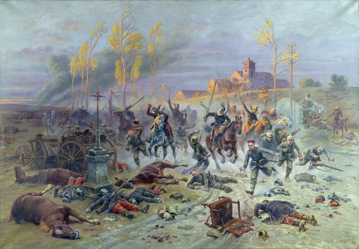 1914年9月8日或9月马恩河战役中法国士兵的指控 作者 尤金·查珀隆