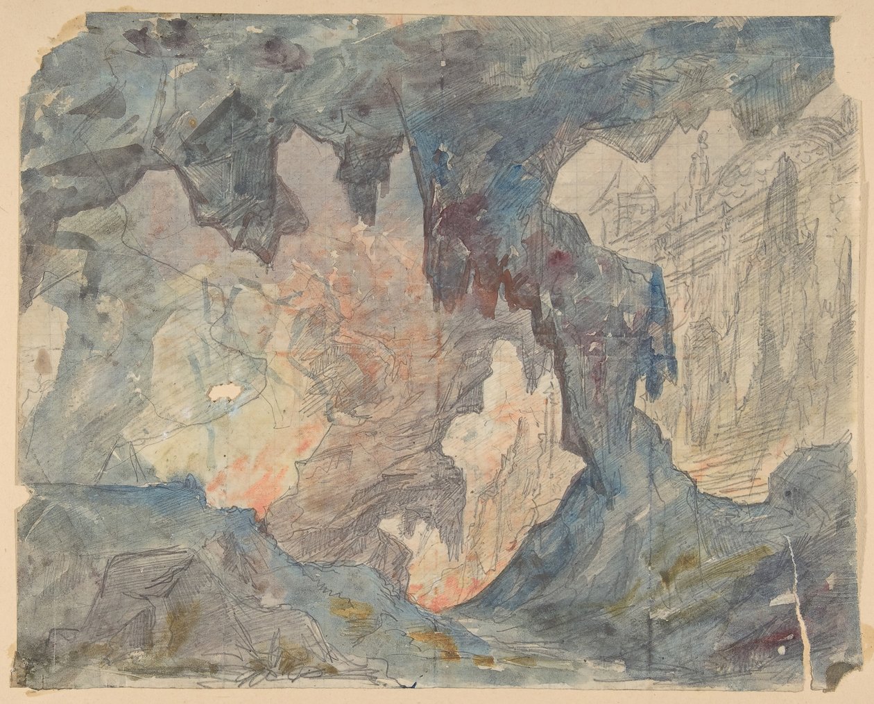 巴黎歌剧院的舞台布景设计，1830-90。 作者 尤金·西塞里