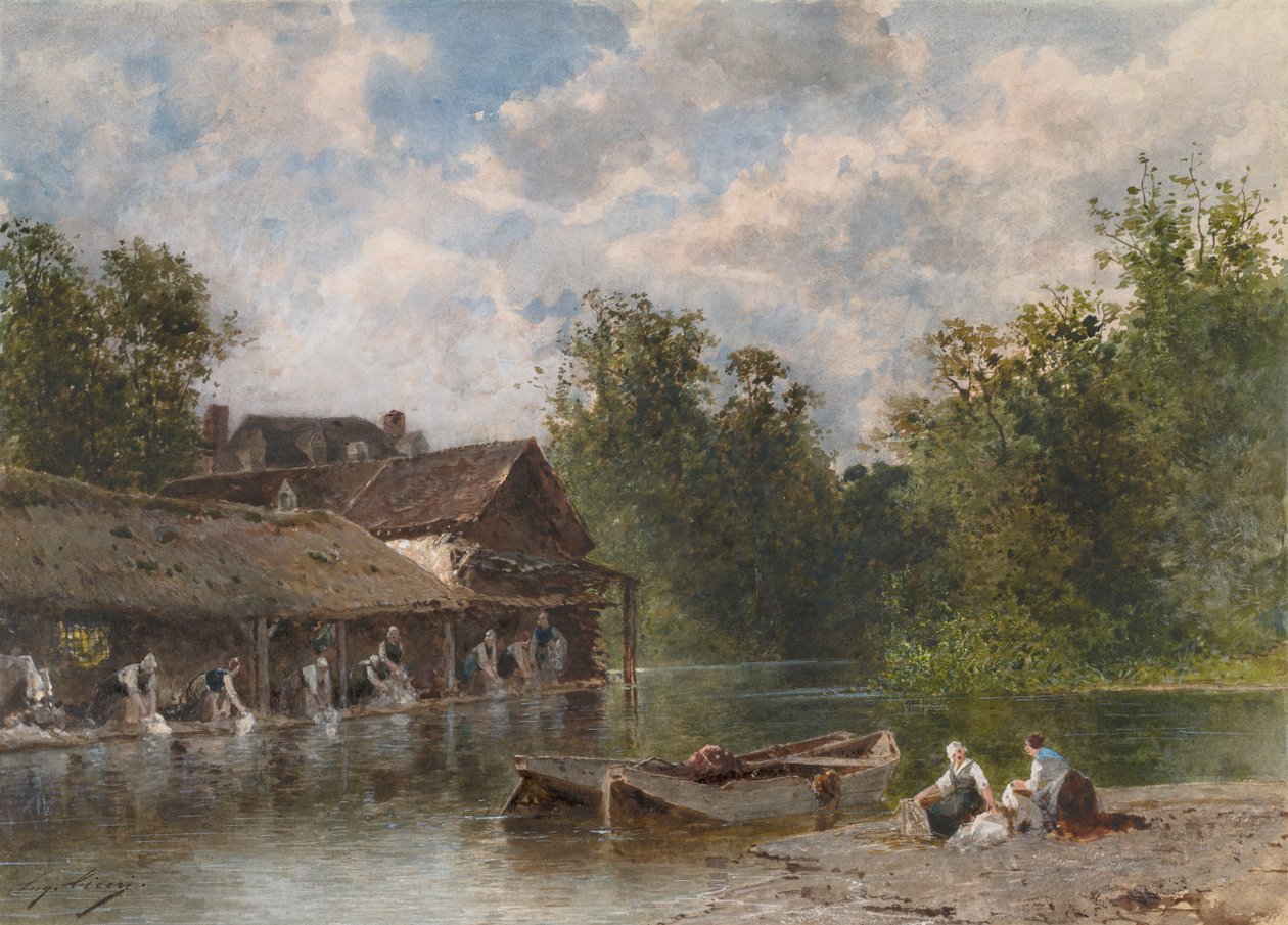 LesLavandièresWasherwomen，1870-1880年。 作者 尤金·西塞里