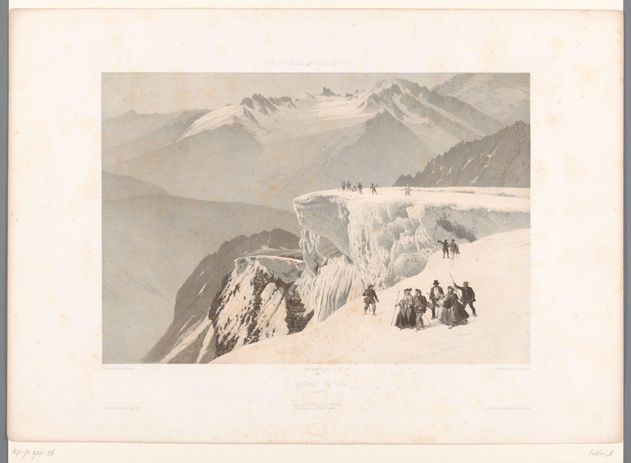 布埃特山顶的徒步旅行者
布埃特山顶（作品名称）
瑞士、萨瓦和蒂罗尔风景（系列标题）
瑞士、萨瓦省和蒂罗尔（物体上的系列标题） 作者 尤金·西塞里