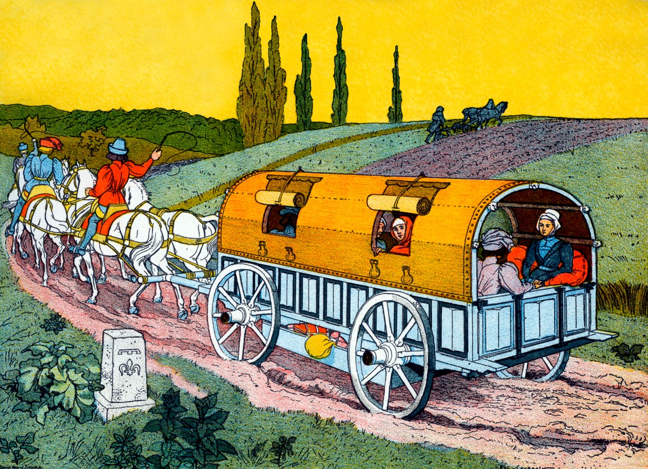 Early stagecoach 作者 尤金·库本（Eugene Courboin）