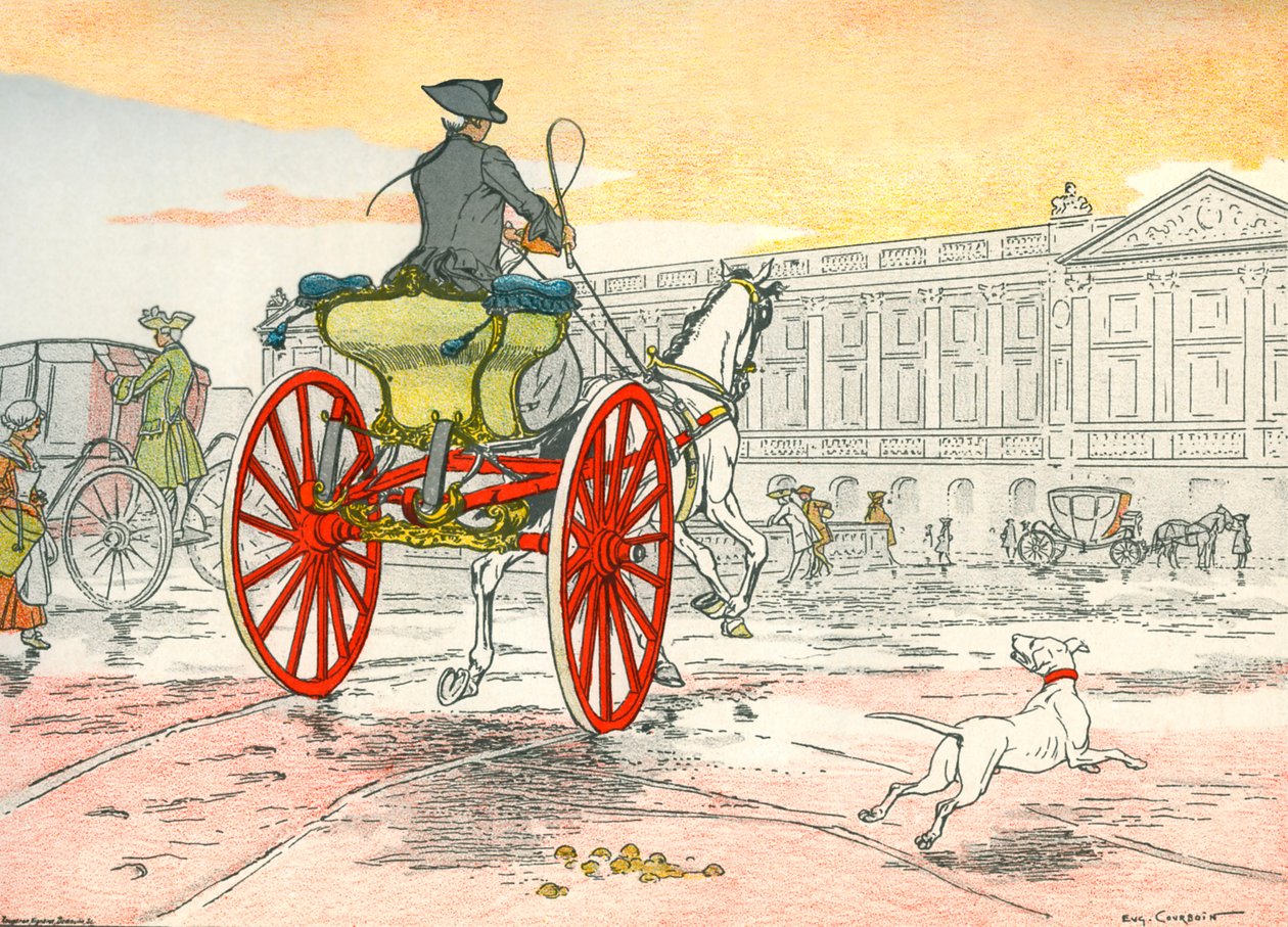 路易十五统治时期的单马小车 作者 尤金·库本（Eugene Courboin）