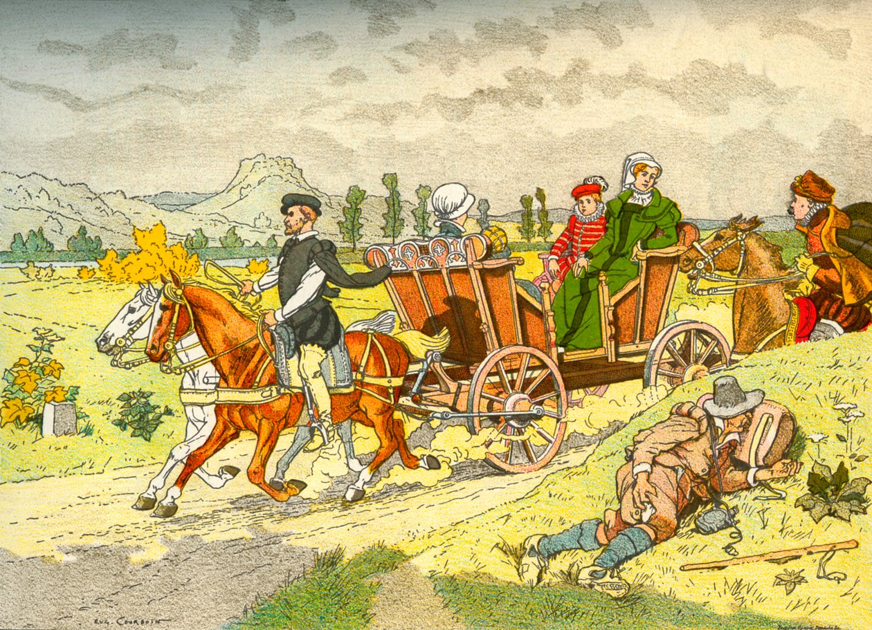 Vis-à-vis (carriage) - first appearance 作者 尤金·库本（Eugene Courboin）