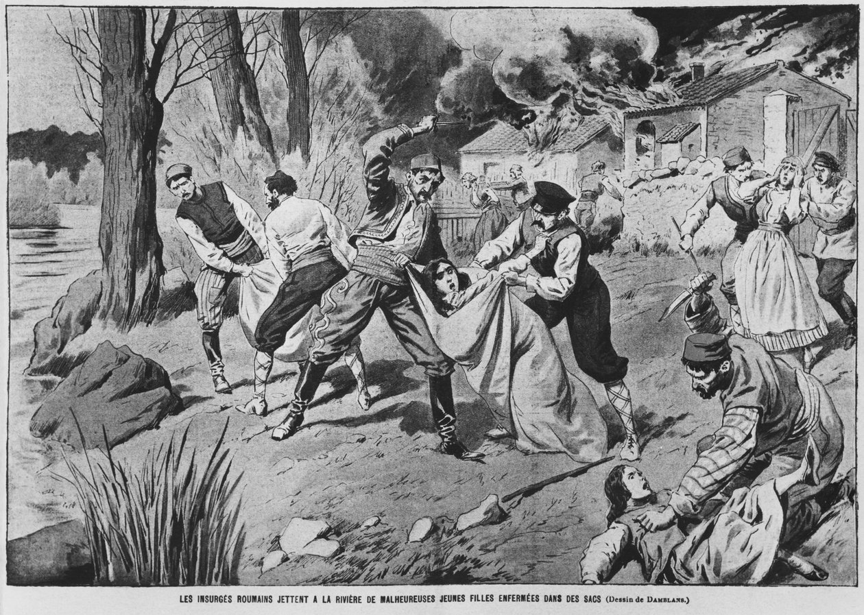 罗马尼亚农民的反抗，来自&39;Le Pelerin&39;的插图，1907年4月7日 作者 尤金·丹布拉斯