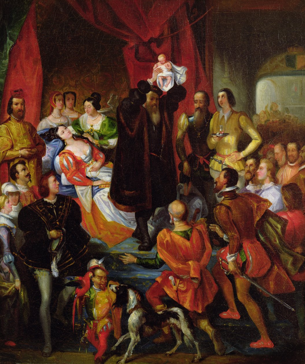Henri IV的诞生，c.1827 作者 尤金·德瓦里亚（Eugene Deveria）