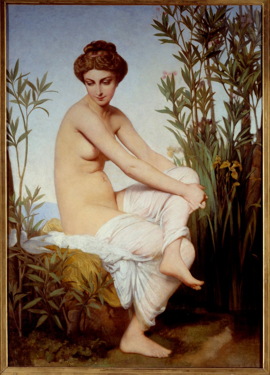 Antique Bather Painting by Eugene Amaury Duval (1808-1885) 19th century Rouen Museum of Fine Arts 作者 尤金·伊曼纽尔·阿莫里·杜瓦尔