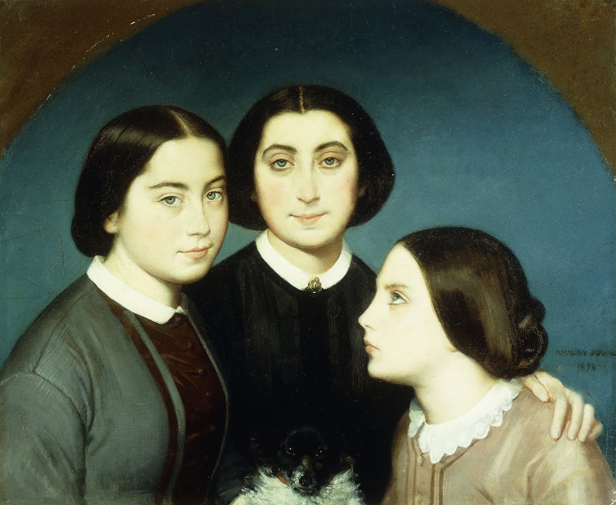 查尔斯·纳迪（Charles Naudier）的三个女儿的画像，1854年 作者 尤金·伊曼纽尔·阿莫里·杜瓦尔