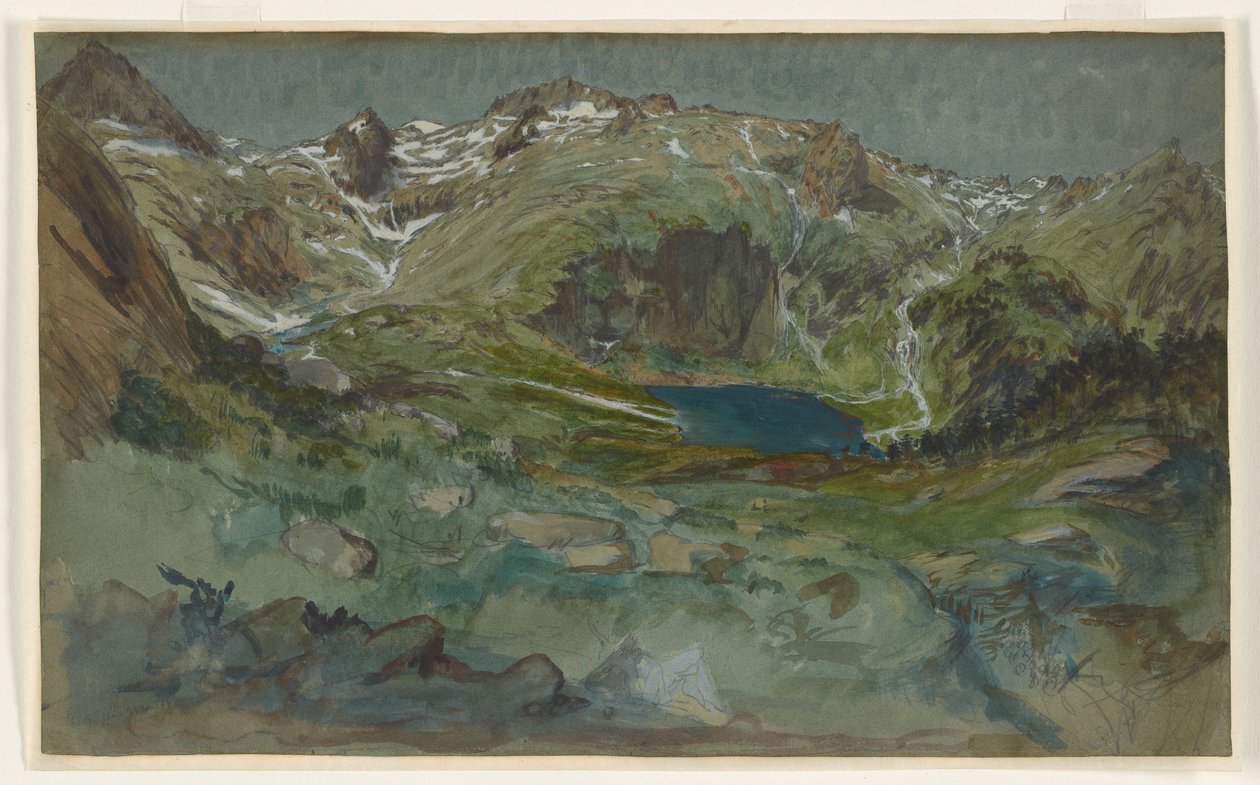 比利牛斯山的埃斯宾戈湖和埃斯宾戈旋涡美景 作者 Eugene Emmanuel Viollet le Duc