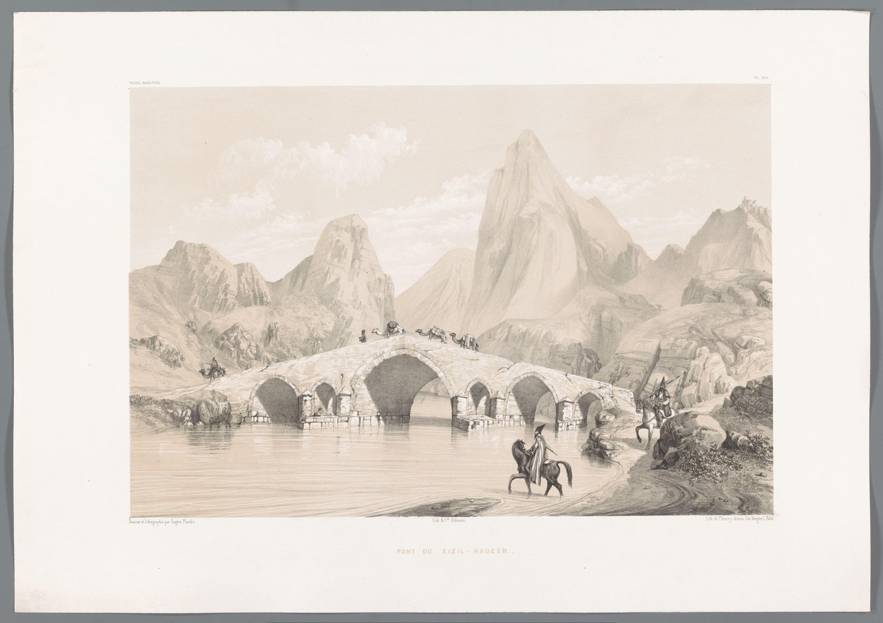 波勒多赫塔尔桥 Pont du Kizil-Hauzen（物体上的标题） 波斯风景（系列标题） Perse Modern（系列标题） 作者 尤金·弗兰丁