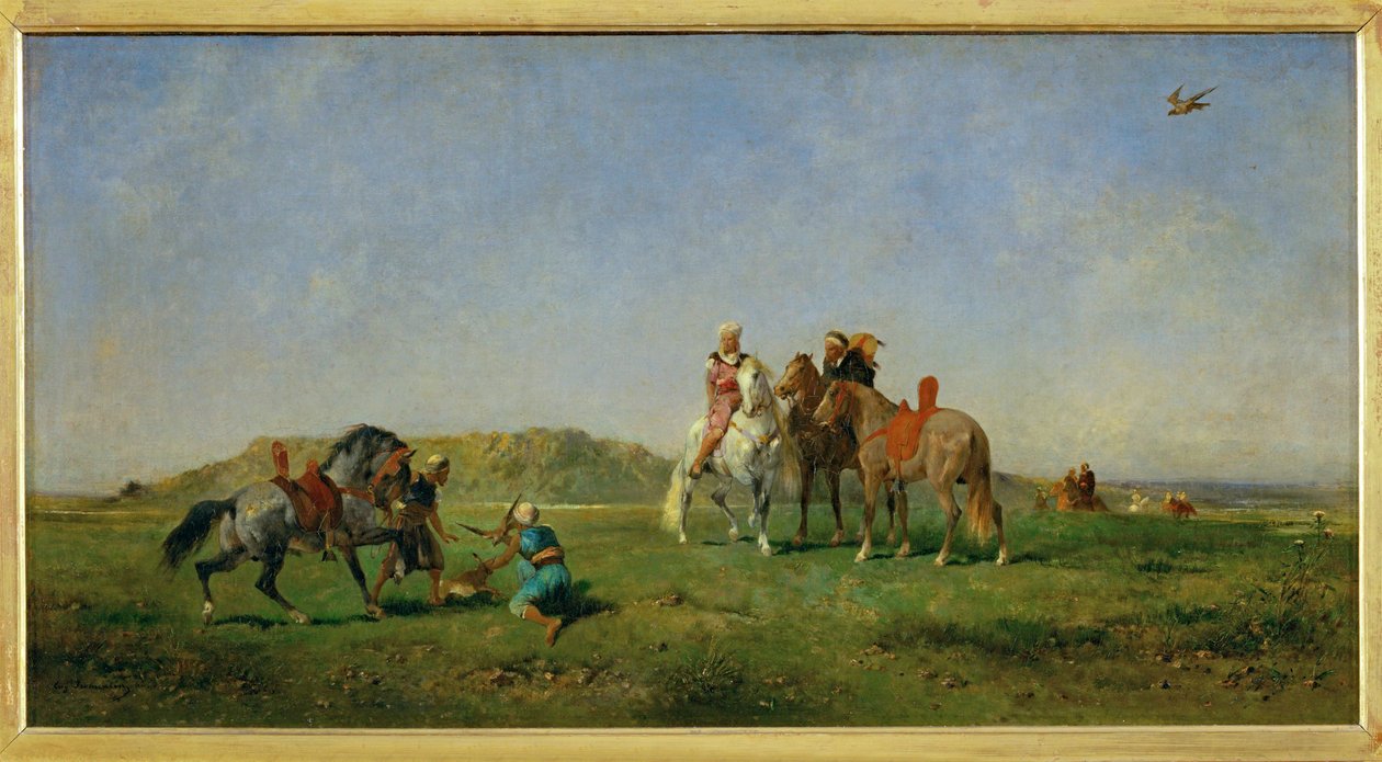Chasse au faucon en Algerie - 在阿尔及利亚与猎鹰狩猎... 作者 欧仁·弗罗门汀（EugèneFromentin）