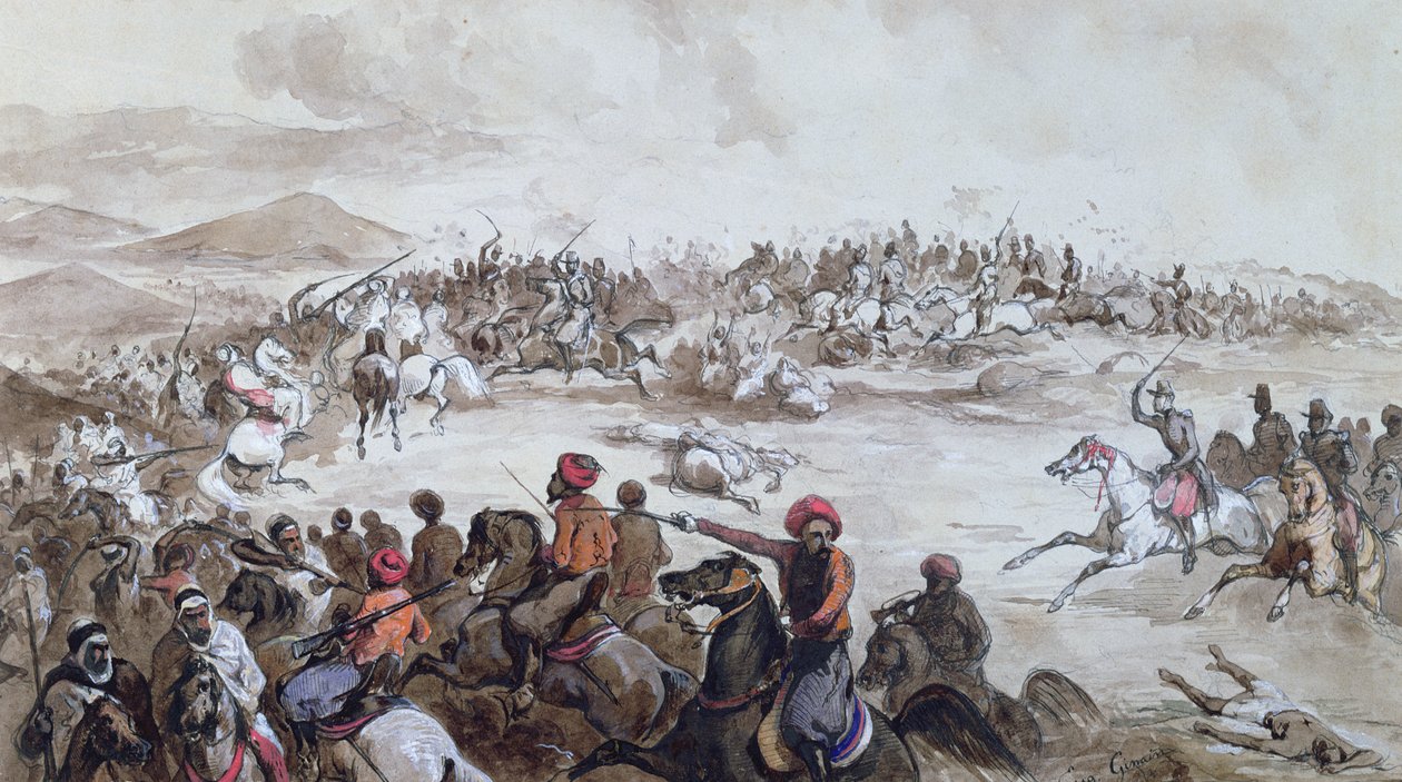 由Henri d&39;Orleans（1822-97）夺取阿卜杜勒·卡德尔部落（1808-83）1843年5月16日，奥马利公爵，1984年 作者 尤金·吉曼