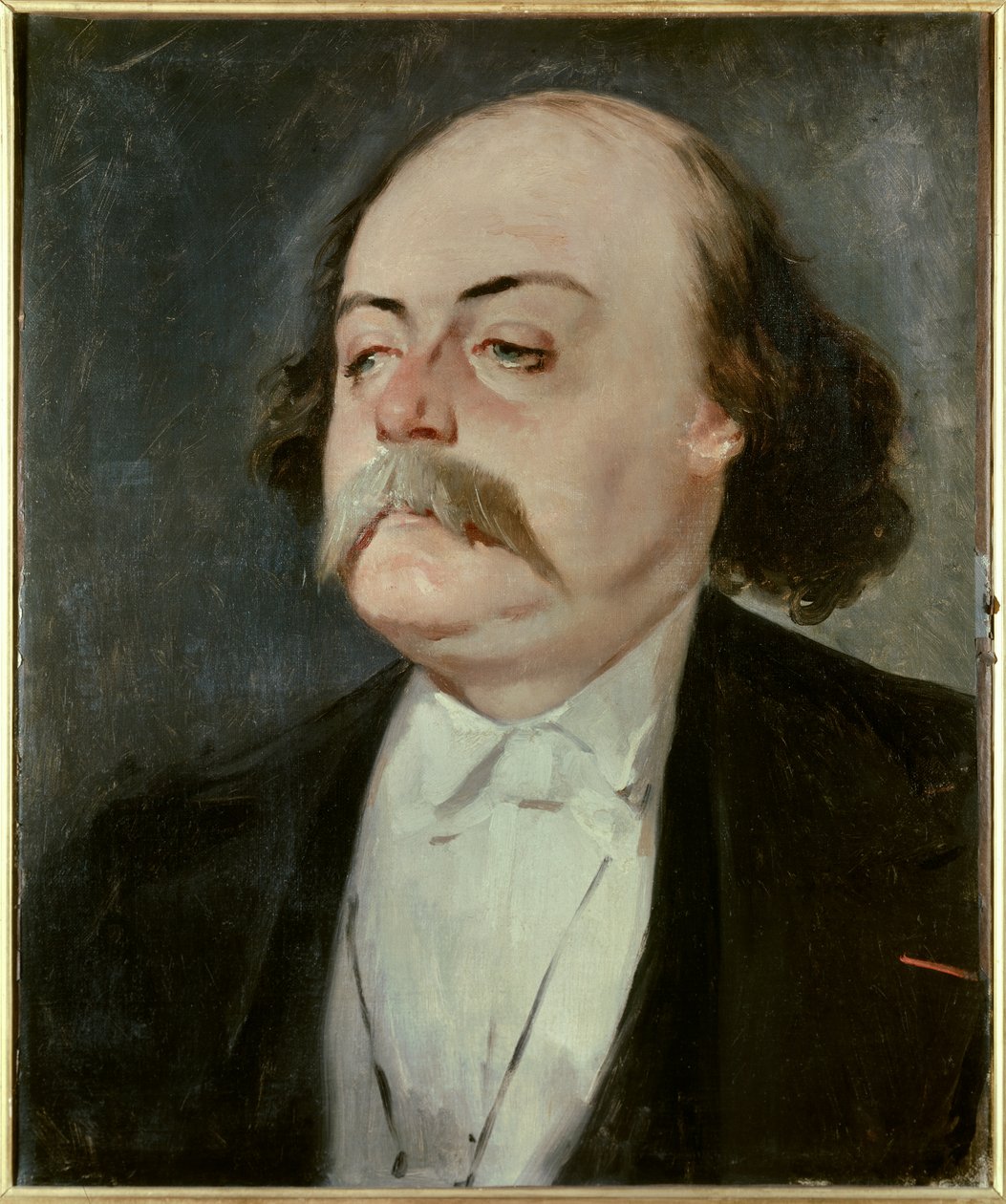 Gustave Flaubert (1821 - 1880) 的肖像，法国作家，大约 1865 年。 Eugene Giraud 的画作 (1806-1881) 作者 尤金·吉罗（Eugene Giraud）