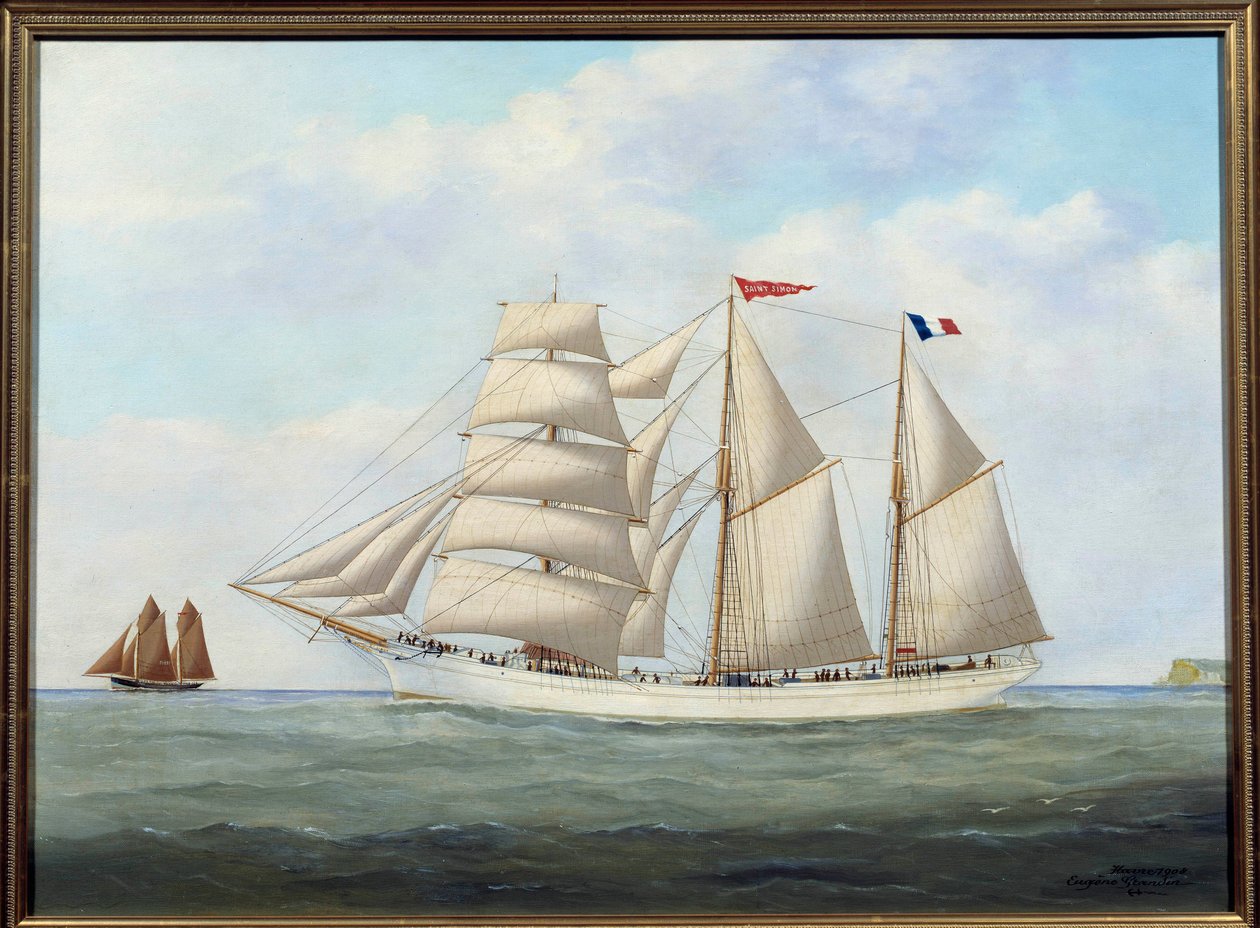 Le trois matats 圣西蒙 尤金·玛格丽特·格兰丁 (Eugene Margueritte-Grandin) 的绘画，尤金·格兰丁 (1833-1916) 1908 Sun。 0,6x0,8 m 费坎普，纽芬兰博物馆 作者 尤金·格兰丁