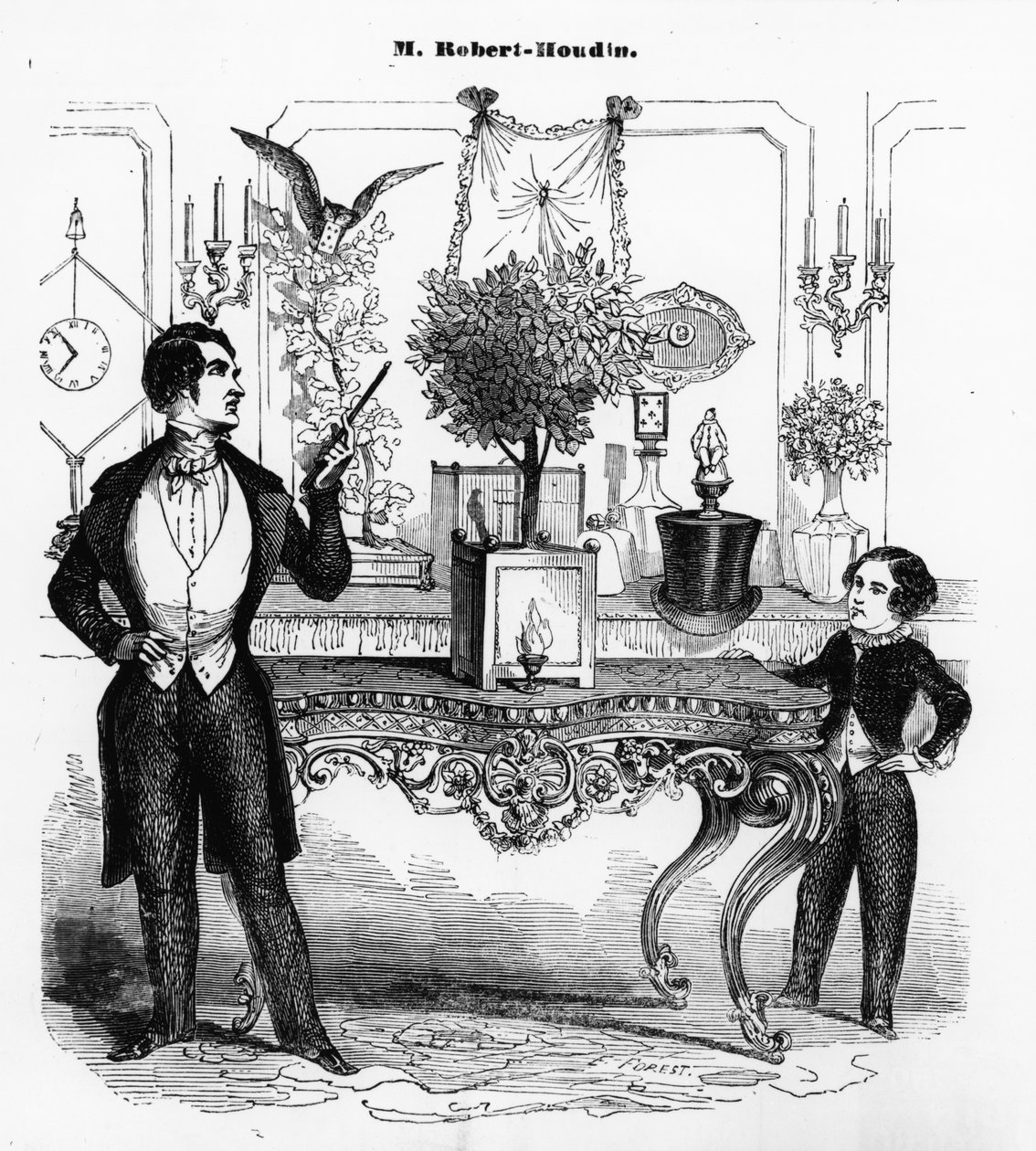 Jean Eugene Robert-Houdin（1805-71）解释机械玩具 作者 尤金希波利特森林