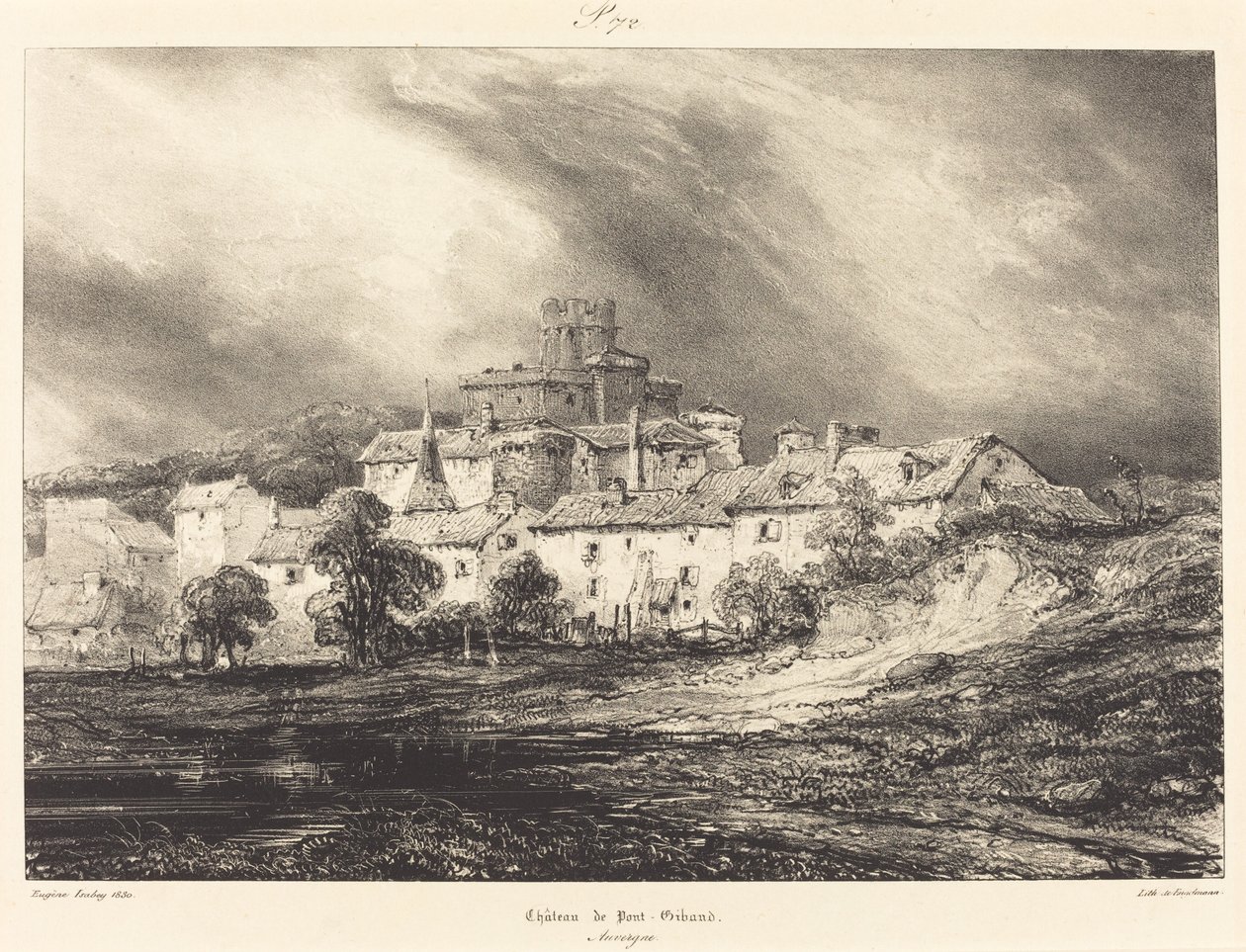 庞吉堡城堡（Chateau de Pont-Gibaud 作者 尤金·伊萨贝（Eugene Isabey）