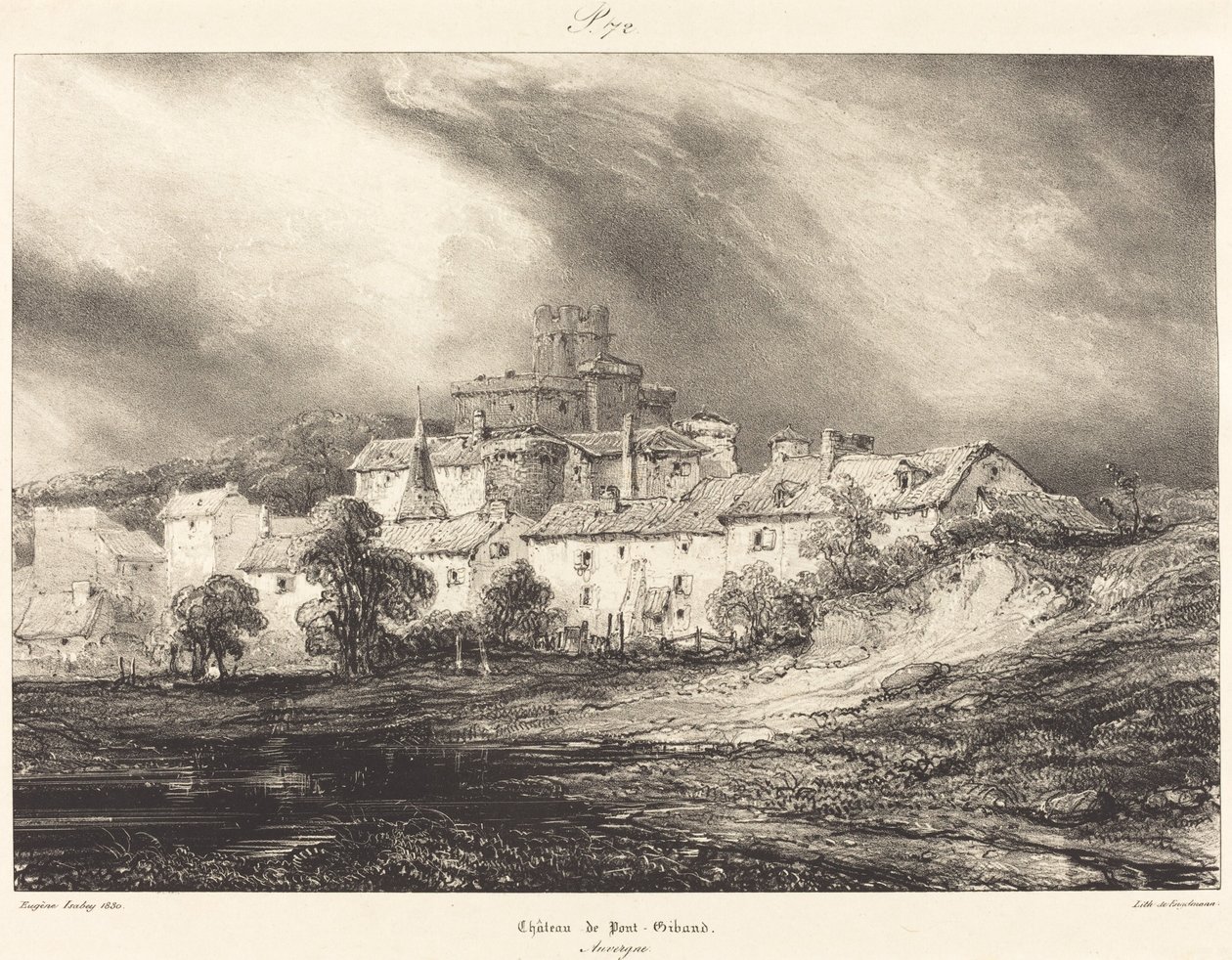庞吉堡城堡（Chateau de Pont-Gibaud 作者 尤金·伊萨贝（Eugene Isabey）