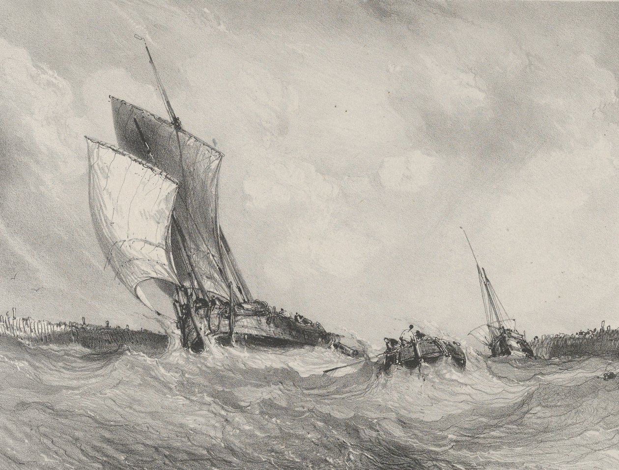 返回港口，1833年。 作者 尤金·伊萨贝（Eugene Isabey）