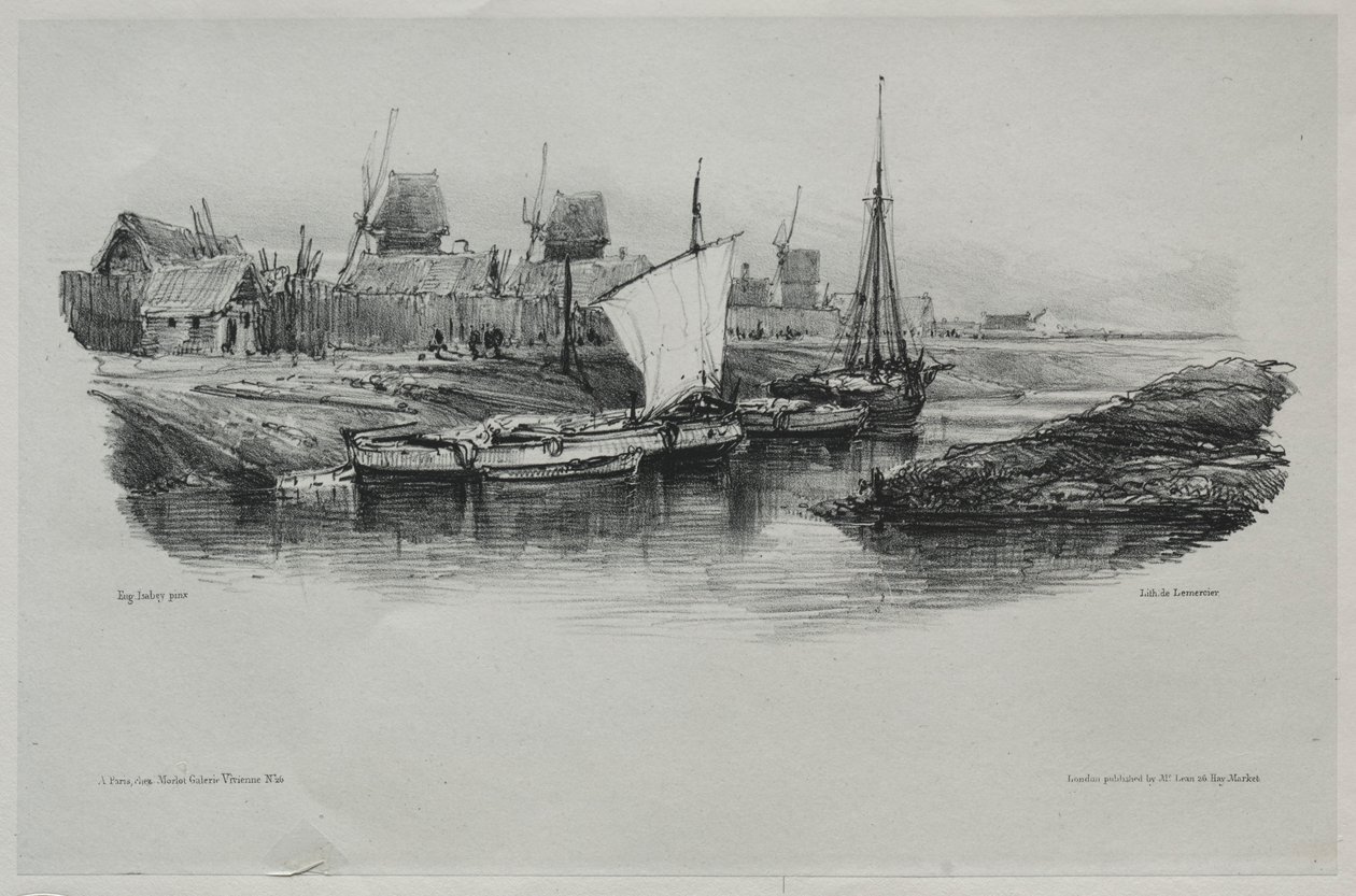 纪念品：运河银行，1832年。 作者 尤金·伊萨贝（Eugene Isabey）